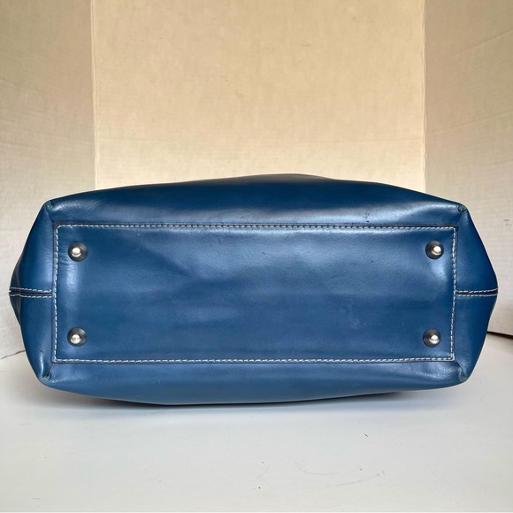 Nardelli Blue Leather Tote Bag - Picture 9 of 15